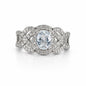 Infinity Halo Silver Ring with Oval Gemstone – Adjustable Luxury Ring