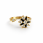 Celestial Bloom Adjustable Gold Ring for Women