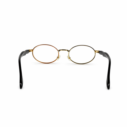 Luxury Gold Round Optical Eyeglasses Frame for Men & Women