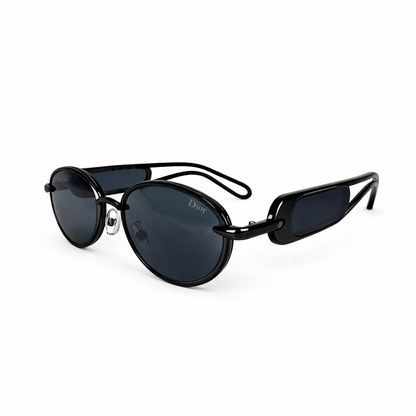 Black Oval Sunglasses – Minimal Luxury Statement Eyewear