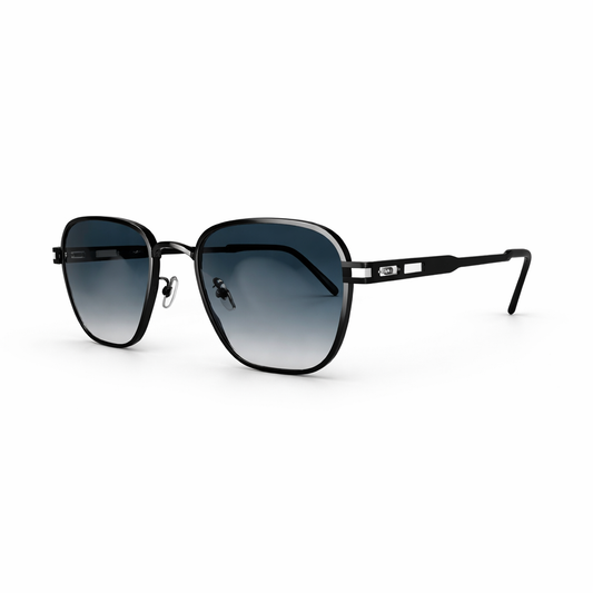 Luxury Black Square Sunglasses with Gradient Lenses – Premium Metal Frame