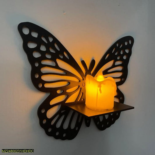 Decorative Butterfly Wall Shelf, Decoration Candlestick, Wall Décor Ideas, Wooden Wall